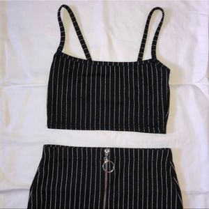 2 for $20! Black and white pin stripe set!